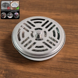 Decorative Mosquito Coil Holder Mosquito Coil Container, Incense Holder Safe Burning Coil Tray for Home Patio Pool Side Outdoor, Metal Tray