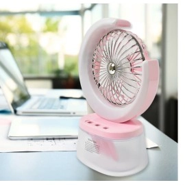 Desktop Fan - Camping Fan with LED Light, Portable Humidifying Fan (1 Pc / Plug & Play Fan)