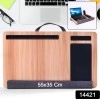 Portable Laptop Table with Mouse Pad (55×35 cm) | Foldable Bed Desk Tray | Study & Work Laptop Table for Home (1 Pc)