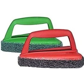 Bathroom Brush with abrasive scrubber for superior tile cleaning