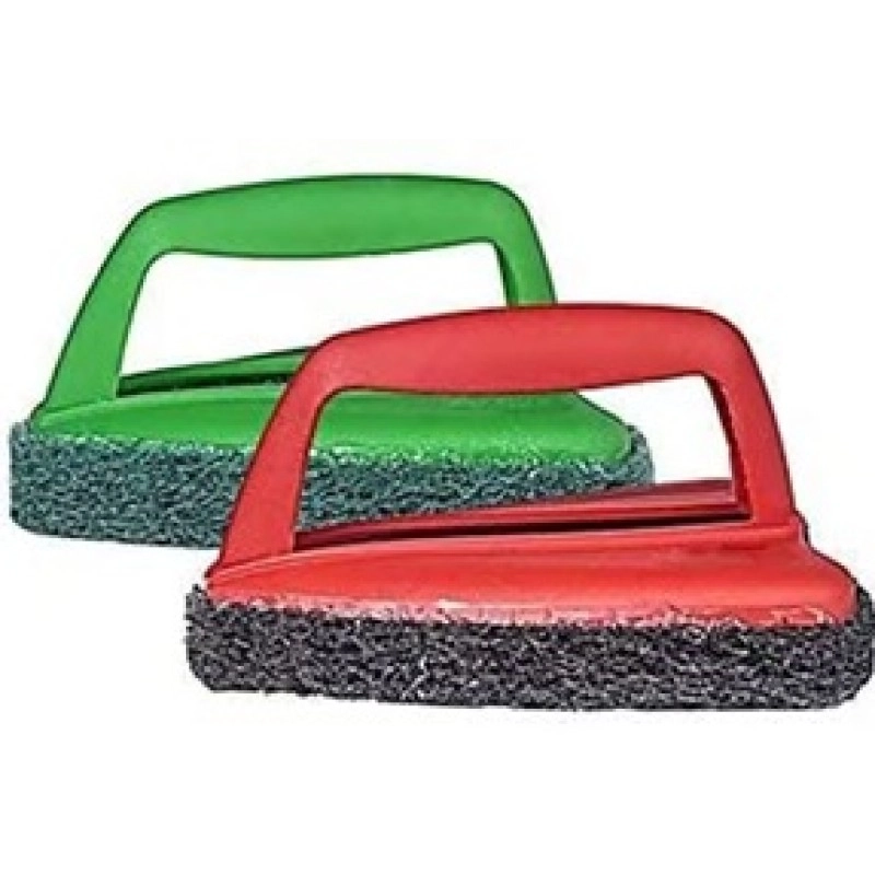 Bathroom Brush with abrasive scrubber for superior tile cleaning