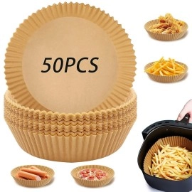 Round Air Fryer Disposable Paper Liner (50 Pcs Set / 160mmx45mm) Round Air Fryer Disposable Paper Liner (50 Pcs Set / 160mmx45mm)