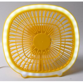 USB PORTABLE MINI DESK FAN WITH LIGHT (1 PC)