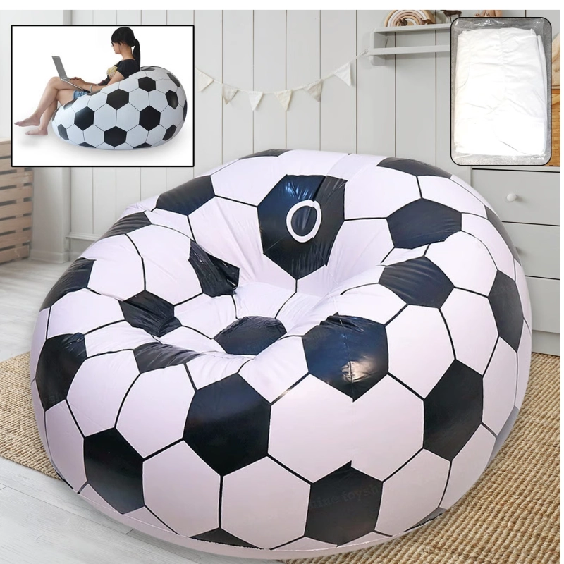 Foldable Sofa, Cartoon Style Inflatable Folding Chair, Ball Chair, Inflatable Sofa for Adults, Kids size (110cm x 80cm)