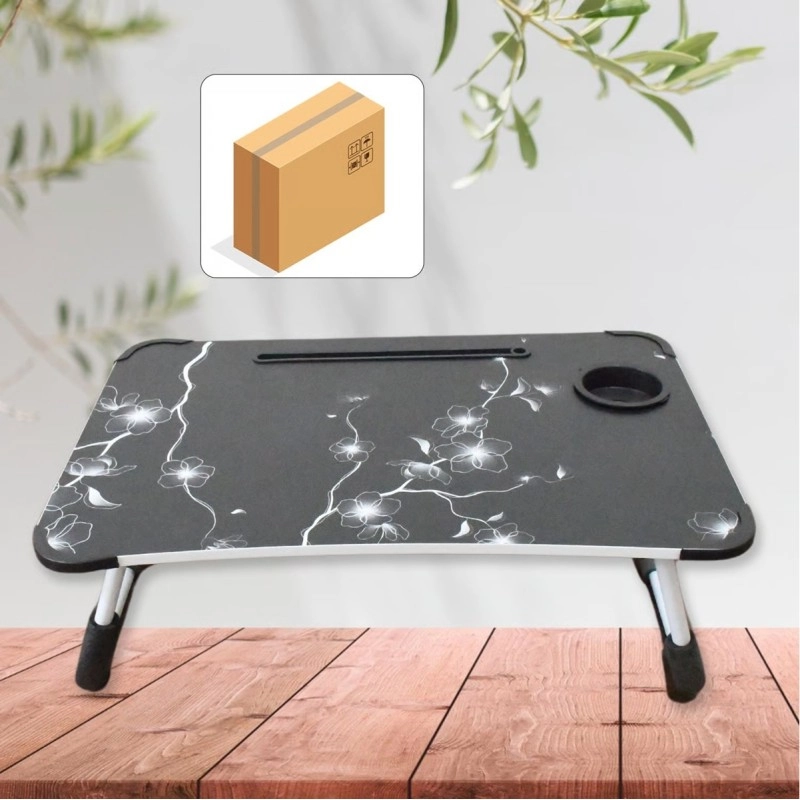 Laptop Table Foldable Portable Notebook Bed Lap Desk Tray Stand Reading Holder with Coffee Cup Slot for Breakfast, Reading & Movie Watching