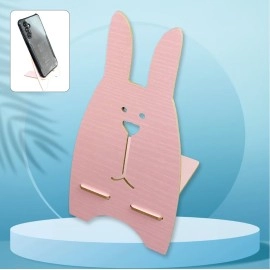 Wooden Cute Lovely Rabbit Design Mobile Stand (1 Pc) Wooden Cute Lovely Rabbit Design Mobile Stand (1 Pc)