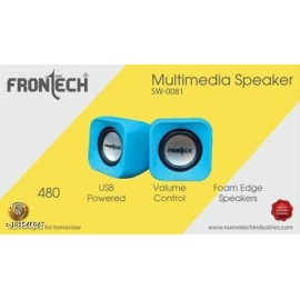 Frontech SW-0081 3 W Auxiliary Laptop/Desktop Speaker Light Blue, Mono Channel