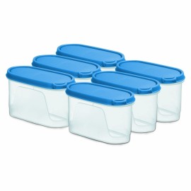 Pigeon StakBox 1.1 Litre Set of 6 Storage for Kitchen, Red