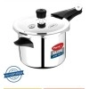 Pigeon Elite Shine 5 Litre Tri-Ply Body Outer Lid Pressure Cooker Induction and Gas Stove Compatible (Stainless Steel, Silver)