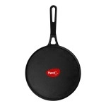 Pigeon Pre-Seasoned Cast Iron Long Handle Tawa 25 cm Pre-Seasoned with 100% Vegetable Oil Naturally Nonstick High Pressure Casting High Strength Toxin-Free