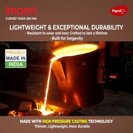 Pigeon Imperi Cast Iron Curved Tawa Dia 280
