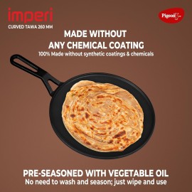 Pigeon Imperi Cast Iron Curved Tawa Dia 280