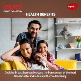Pigeon Imperi Cast Iron Curved Tawa Dia 260