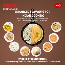 Pigeon Imperi Cast Iron Curved Tawa Dia 260
