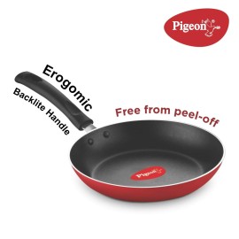 Pigeon Aluminium Non Stick Tawa 250-Fry Pan 240 Gift Set (Red) - Duo Pack