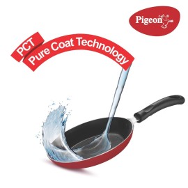 Pigeon Aluminium Non Stick Tawa 250-Fry Pan 240 Gift Set (Red) - Duo Pack