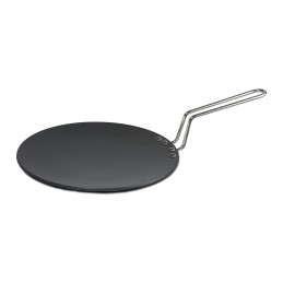 Nirlep ECG 26 Ebony 26 Cm Hard Anodized Aluminium Concave Tawa, 4 mm - Grey
