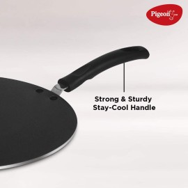 Pigeon Non-Stick Aluminium Multi Tawa (31cm, Black)