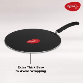 Pigeon Non-Stick Aluminium Multi Tawa (31cm, Black)