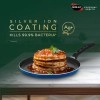 Nirlep NHFG28XT Flat Tawa 28 cm Xtra Thick Base Patented Silver Ion Coating Multi-Purpose Tawa for Roti, Dosa and Pancake