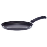 Pigeon Aluminum Non-Stick Flat Tawa, 25cm, Black