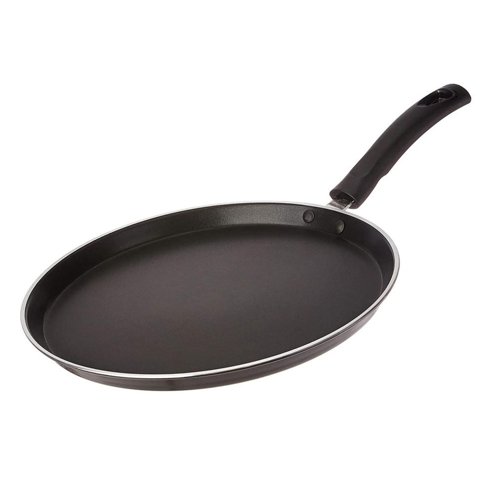 Pigeon Aluminium Non-Stick Forged Flat Tawa 280, Black, 26 cm