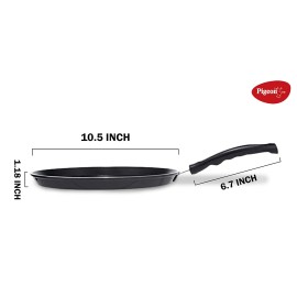 Pigeon Aluminium Non-Stick Forged Flat Tawa 280, Black, 26 cm