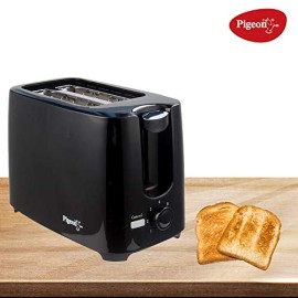 Pigeon 2 Slice Auto Pop up Toaster A Smart Bread Toaster for Your Home (750 Watt) (Black)