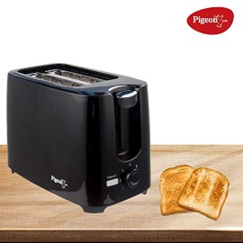 Pigeon 2 Slice Auto Pop Up Toaster 750 Watt + Pigeon Mini Handy with 3 Blades,Green,400 Ml