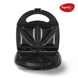 Pigeon Egnite Plus Bread Sandwich Maker with Aluminium Nonstick Coated Fixed Plates (Toaster)