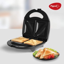 Pigeon Egnite Plus Bread Sandwich Maker with Aluminium Nonstick Coated Fixed Plates (Toaster)