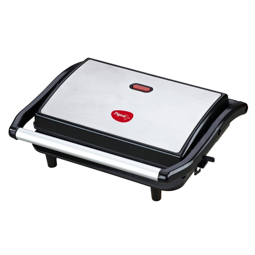 Pigeon Panini Sandwich Griller with Non Stick Plates, 850 Watt, Black