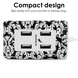 Agrima Designer 4 port USB Hub A 88 (White)