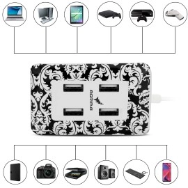 Agrima Designer 4 port USB Hub A 88 (White)