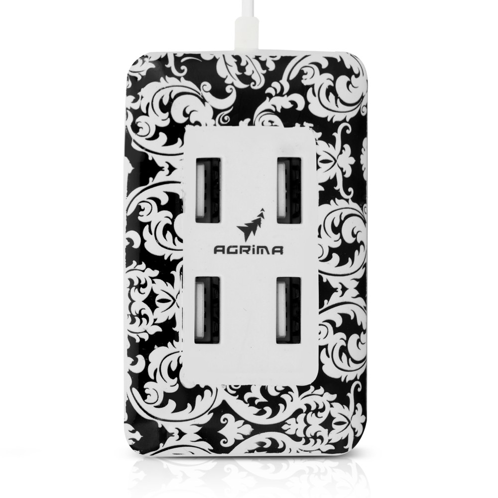 Agrima Designer 4 port USB Hub A 88 (White)