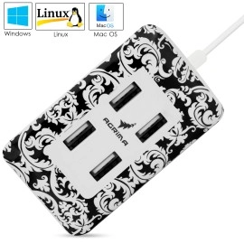 Agrima Designer 4 port USB Hub A 88 (White)