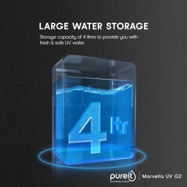 Pureit Marvella 4L UV Water Purifier with 4 Stage Purification(White/Blue)