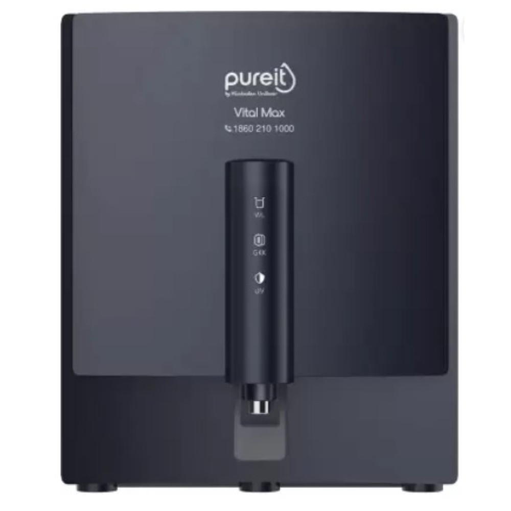 Pureit HUL Vital Plus Mineral RO+UV+MP 6 Stage,7L Wall mount Water Purifier with Filtra Power technology(Black)