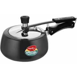 Pigeon Amelia 2 Liters Induction Base Aluminium Inner Lid Pressure Cooker,Black