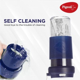 Pigeon Blendo USB rechargeable Personal Blender for Smoothies,Shakes with Juicer Cup Jar,330 ml,Blue,Medium