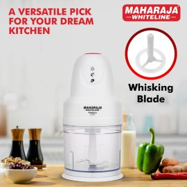 Maharaja Whiteline Frisco 800ml Electric Chopper + Nelkon 2.6mm Nonstick Fry Pan 275 + Maharaja Whiteline 175 Watt Hand Blender (Blue And White)