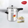 Pigeon Deluxe Aluminium Outer Lid Pressure Cooker, 10 Litres, Silver