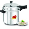 Pigeon Deluxe Aluminium Outer Lid Pressure Cooker, 10 Litres, Silver
