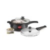 Pigeon Titanium Hard Anodised Aluminium Outer Lid Handi Pressure Cooker, 2 Litres, Black