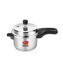 Pigeon Inox Stainless Steel 3 Litre, Induction Base Pressure Cooker, Outer Lid, Silver