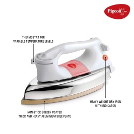 Pigeon Gale Heavy Weight Dry Iron Press box Electric Iron for wrinkle free clothes (1000 Watt)