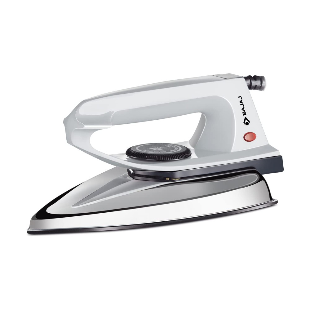 Bajaj DX-2 600W Dry Iron with Advance Soleplate and Anti-Bacterial German Coating Technology, Grey