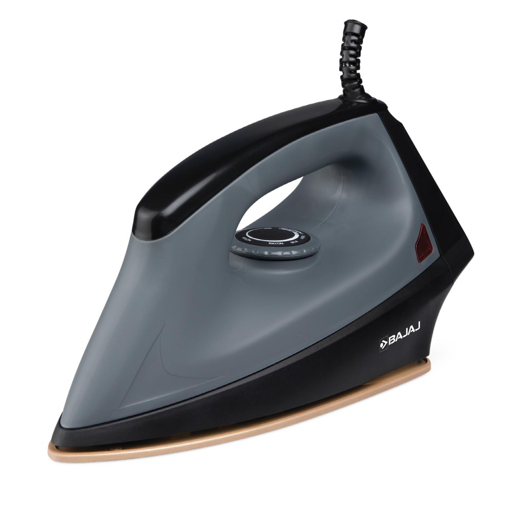 Bajaj Plastic Herculo 1100 Watts Dry Iron, Black & Grey