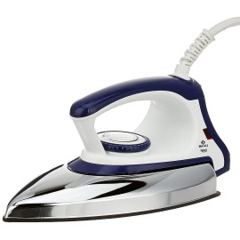 Bajaj Stainless Steel Majesty Dx-11 1000 Watts Dry Iron With Advance Soleplate And Anti-Bacterial German Coating Technology, White And Blue