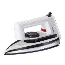 Bajaj Stainless Steel Popular Light Weight 1000W Dry Iron with Advance Soleplate and Anti-Bacterial German Coating Technology, White